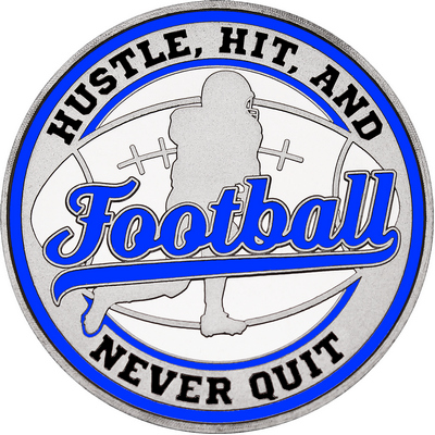 Royal Blue "Football" with Royal Blue Outer Circular Borders